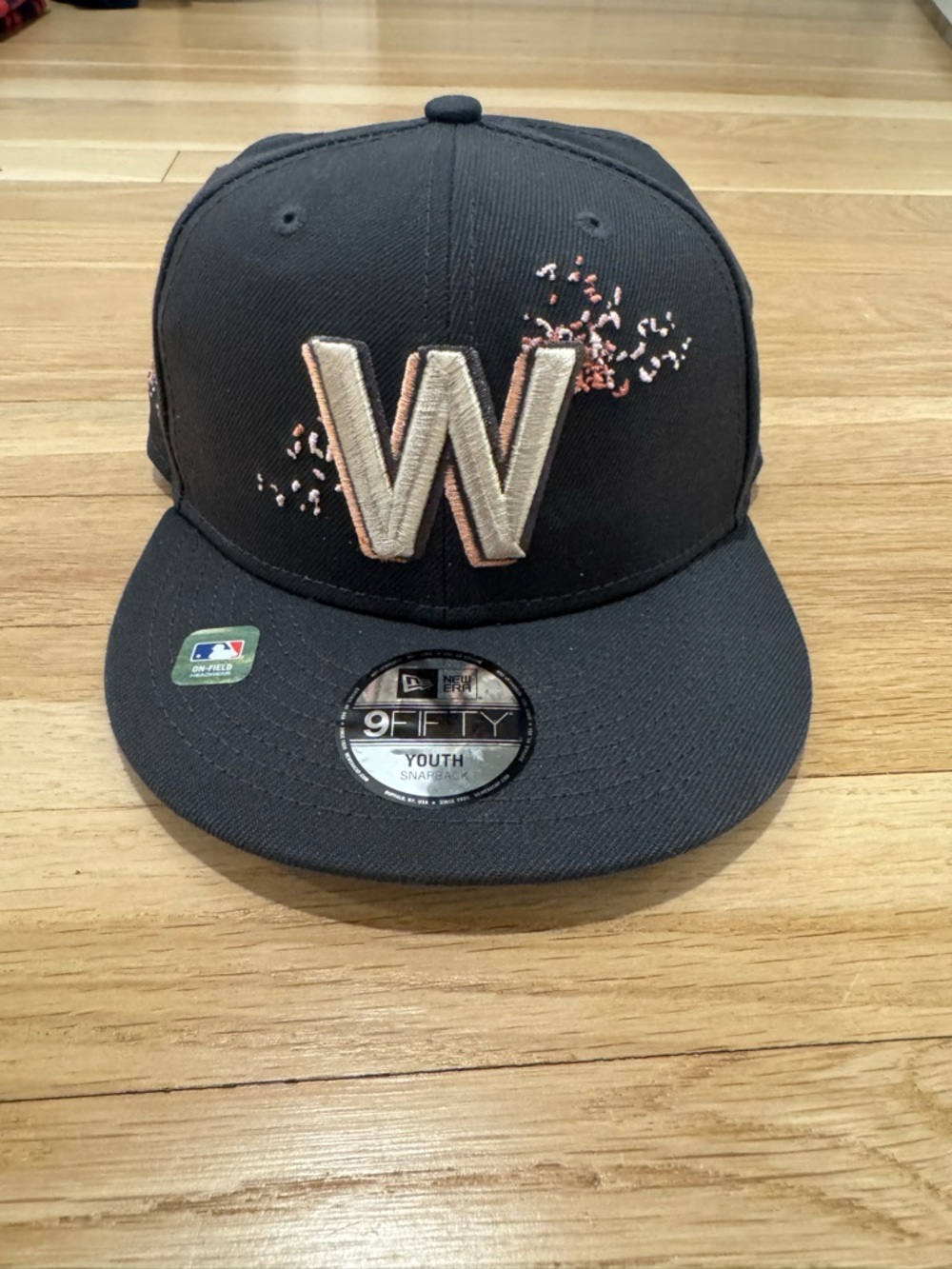 New Era 9FIFTY Youth Black Snapback Hat Washington Nationals